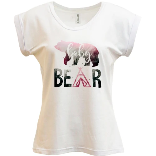 Футболка женская PANI, Белый, с медвежонком Baby bear