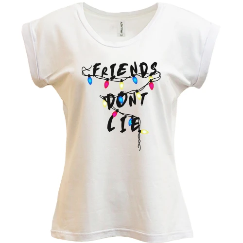 Футболка жіноча PANI, Білий, Friends dont lie