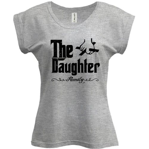 Футболка женская PANI, Серый меланж, The daughter (family)