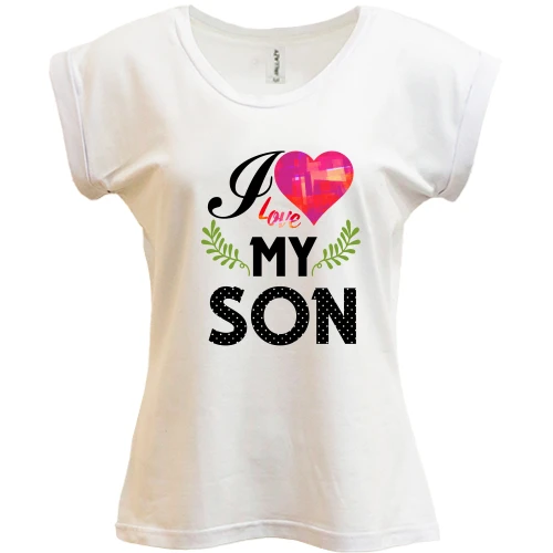 Футболка женская PANI, Белый, I love my son (2)