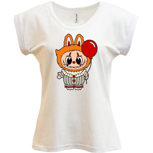 Футболка жіноча PANI, Білий, Labubu Pennywise