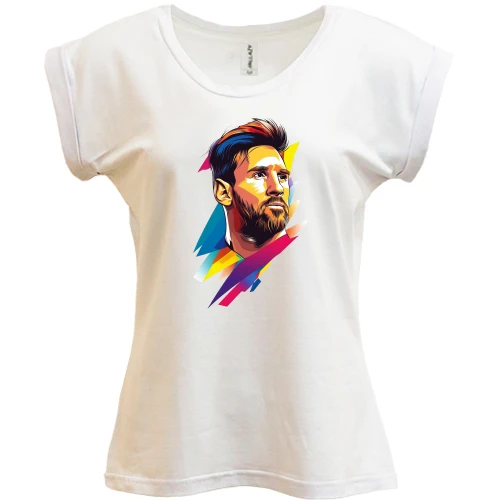 Футболка женская PANI, Белый, Messi ART