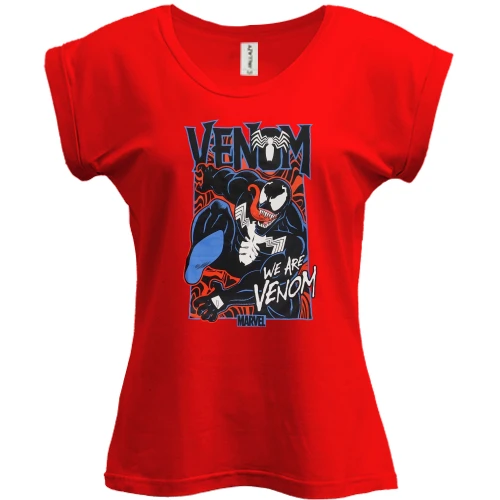 Футболка жіноча PANI, Червоний, We are "Venom"