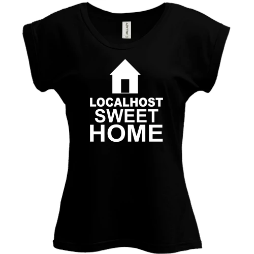 Футболка жіноча PANI, Чорний, Localhost Sweet Home