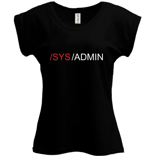Футболка женская PANI, Черный, SYS ADMIN