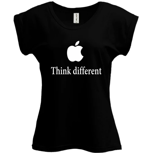 Футболка женская PANI, Черный, Think different