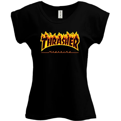 Футболка женская PANI, Черный, Thrasher Fire