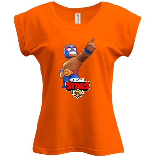Футболка женская PANI, Оранжевый, Эль Примо "Brawl Stars"