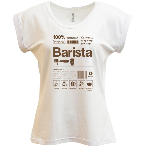 Футболка женская PANI, Белый, Barista