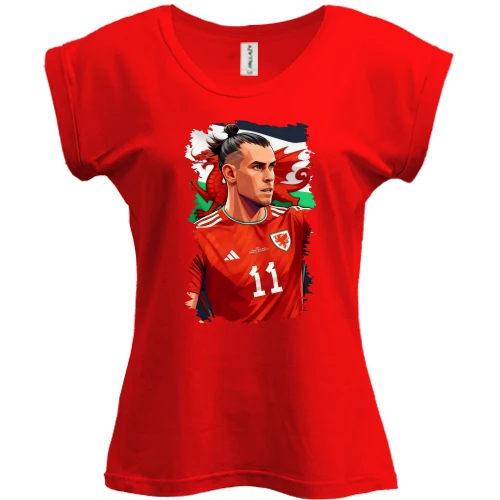 Футболка женская PANI, Красный, Gareth Bale