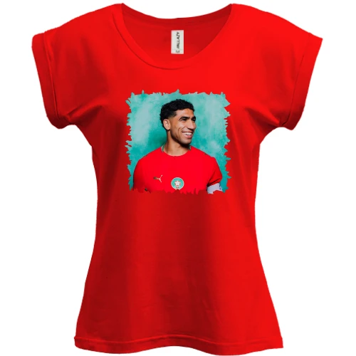 Футболка жіноча PANI, Червоний, Achraf Hakimi