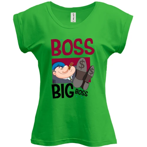 Футболка женская PANI, зеленый, Boss, big boss