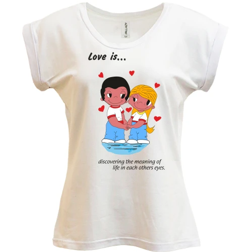Футболка жіноча PANI, Білий, Love is...