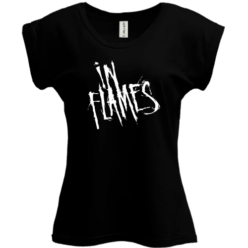 Футболка жіноча PANI, Чорний, In Flames