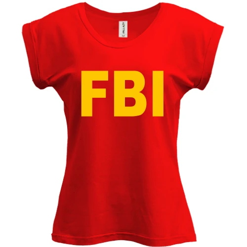Футболка жіноча PANI, Чорний, FBI (ФБР)