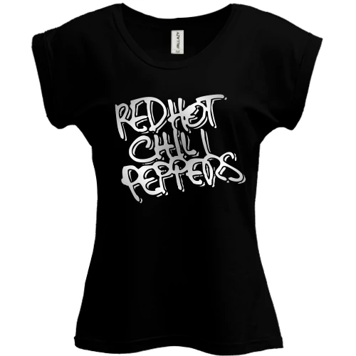 Футболка женская PANI, Черный, Red Hot Chili Peppers (silver)