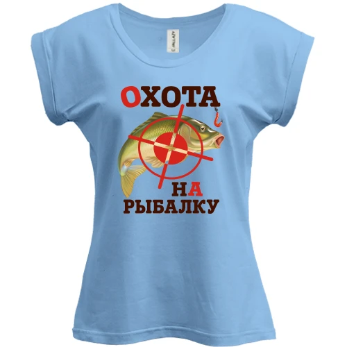 Футболка женская PANI охота на рыбалку