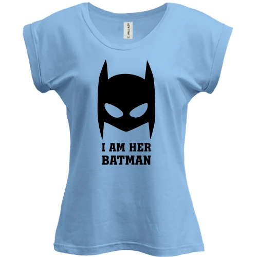 Футболка женская PANI, Синий, I am her batman