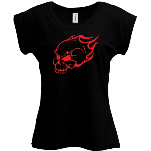 Футболка женская PANI "Flaming Skull"
