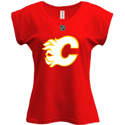 Футболка женская PANI, красный, Calgary Flames