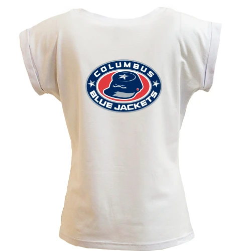 Футболка женская PANI, Белый, Columbus Blue Jackets с кепи