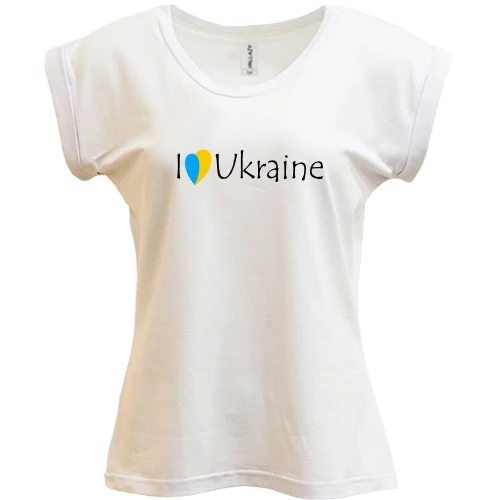 Футболка жіноча PANI з написом «I love Ukraine»