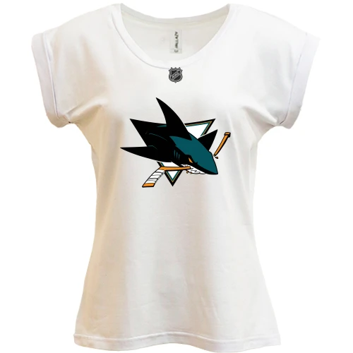 Футболка женская PANI, белый, San Jose Sharks