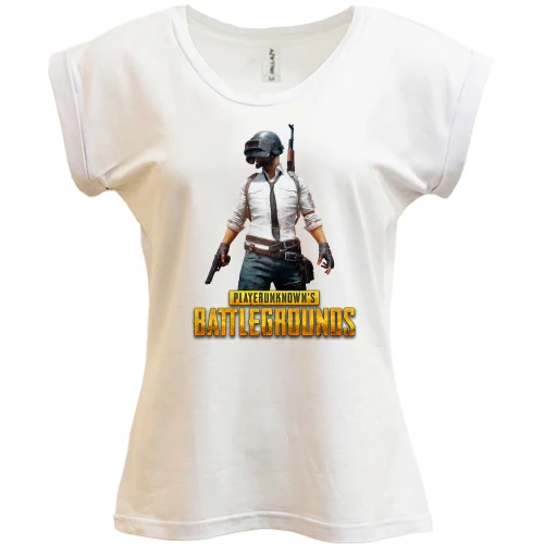 Футболка женская PANI, Белый, PlayerUnknown’s Battlegrounds (PUBG)