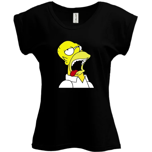 Футболка женская PANI, Черный, Gomer Simpson (2)