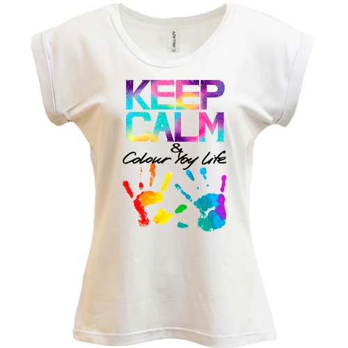 Футболка женская PANI Keep calm and colour your life
