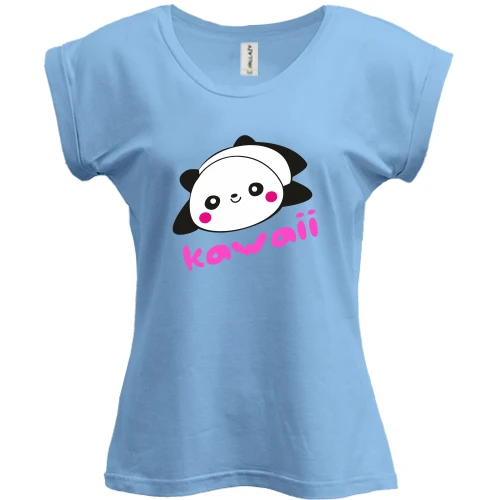 Футболка женская PANI, синий, Kawaii Panda (Кавай Панда)