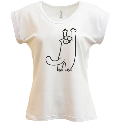 Футболка женская PANI Simon's cat царапается