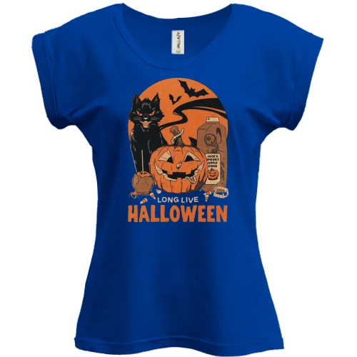 Футболка жіноча PANI з написом «Long Live Halloween»