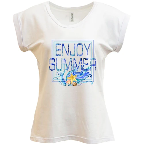 Футболка жіноча PANI, Білий, Enjoy summer