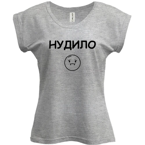 Футболка женская PANI с надписью «НУДИЛО»
