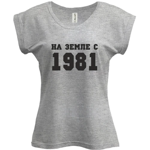 Футболка женская PANI, Синий, На земле с 1981