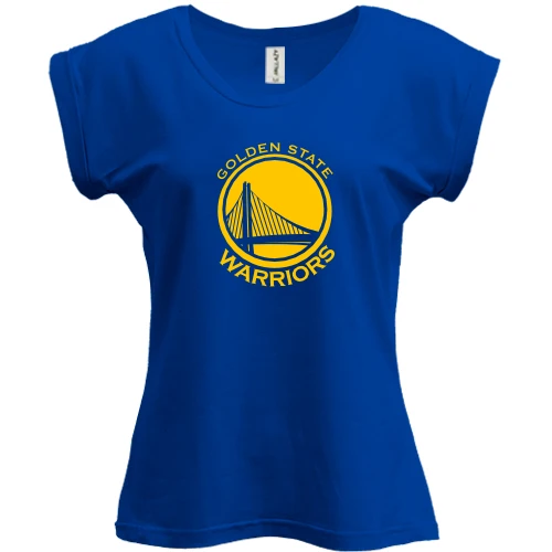 Футболка женская PANI, Синий, с одноцветным логотипом Golden State Warriors