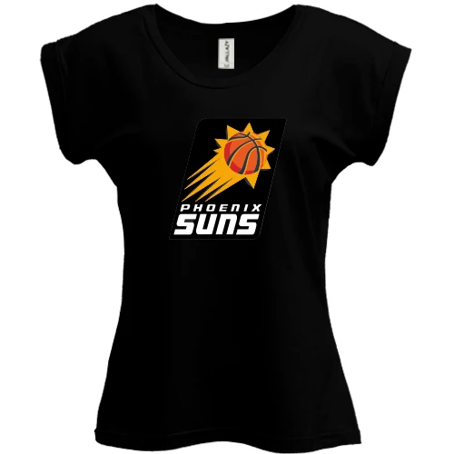 Футболка жіноча PANI, Чорний, з м'ячем у польоті та написом Phoenix Suns
