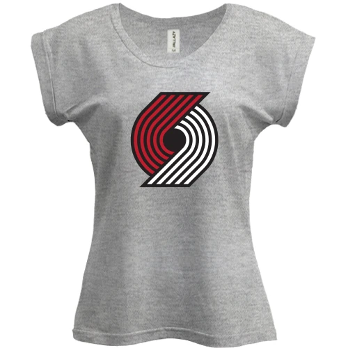 Футболка женская PANI, Серый меланж, Portland Trail Blazers