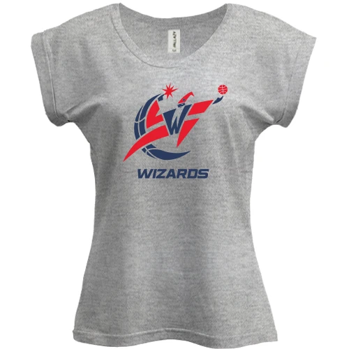 Футболка женская PANI, Серый меланж, Washington Wizards
