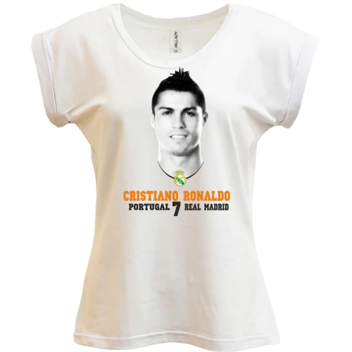 Футболка женская PANI, Белый, с Cristiano Ronaldo