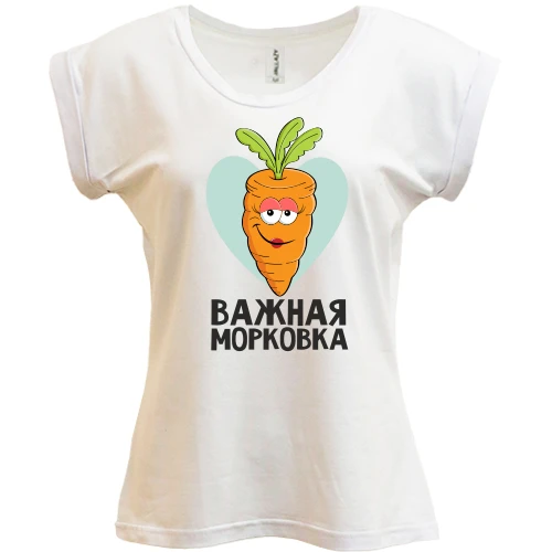 Футболка женская PANI Важная морковка