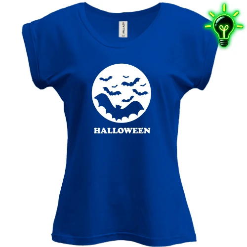 Футболка женская PANI, Черный, Halloween Bats