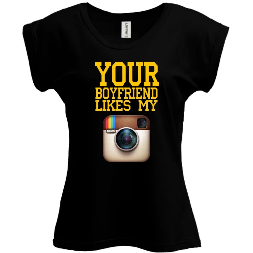 Футболка женская PANI Your boyfriend like my Instagram