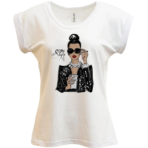 Футболка женская PANI, Белый, Vogue Coffee style