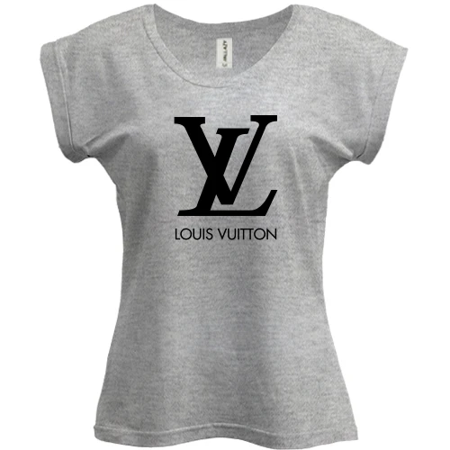 Футболка женская PANI, Серый меланж, Louis Vuitton
