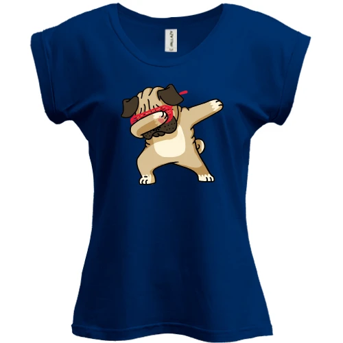 Футболка женская PANI, Синий, Dabbing Dog