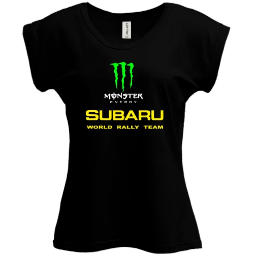 Футболка жіноча PANI, Чорний, Subaru monster energy