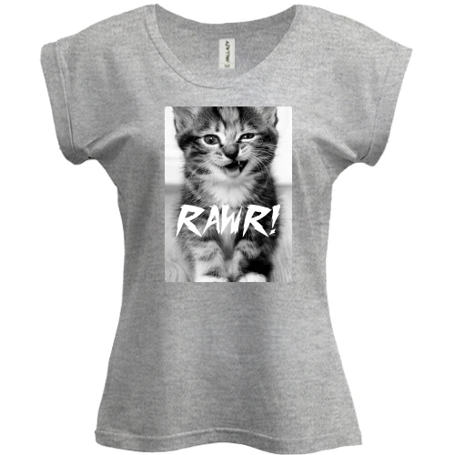 Футболка женская PANI Rawr кот