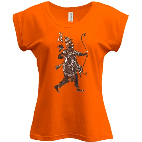 Футболка женская PANI, Оранжевый, Лучник древнего племени